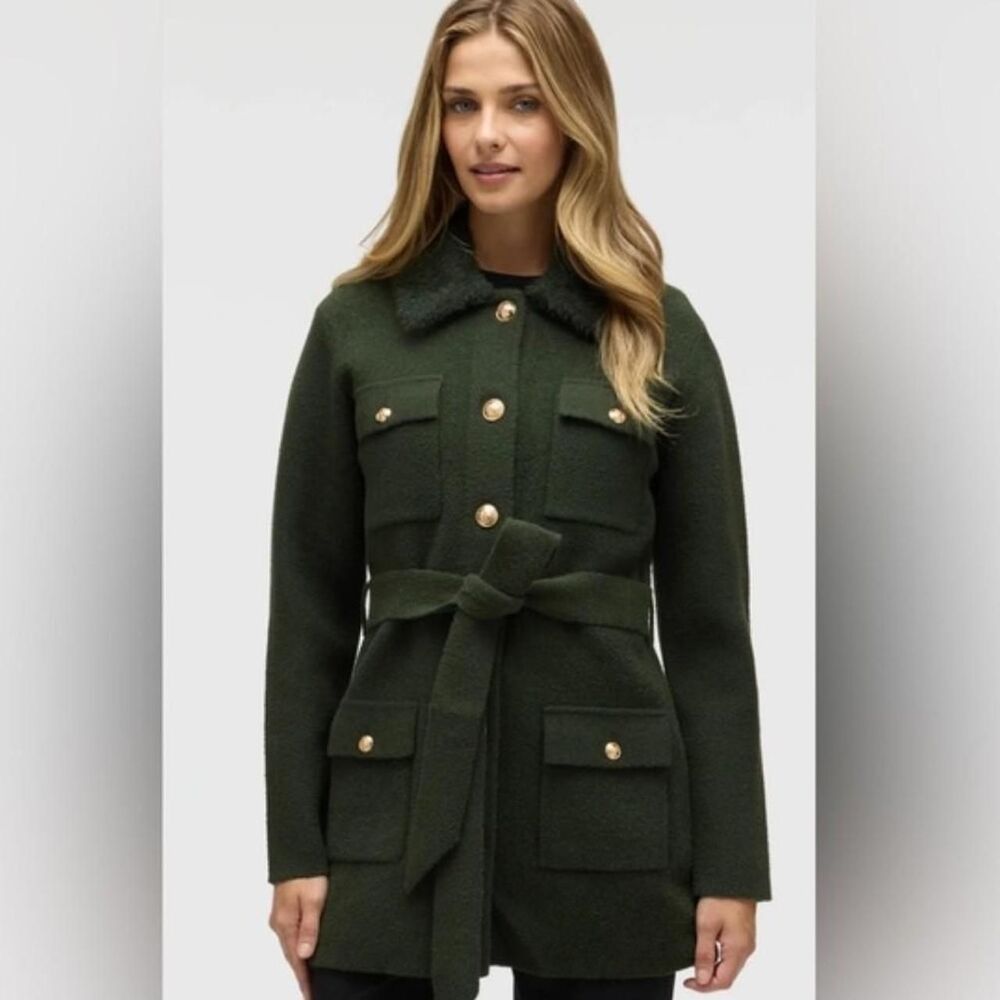Anthropologie Women's Green and Khaki Coat
